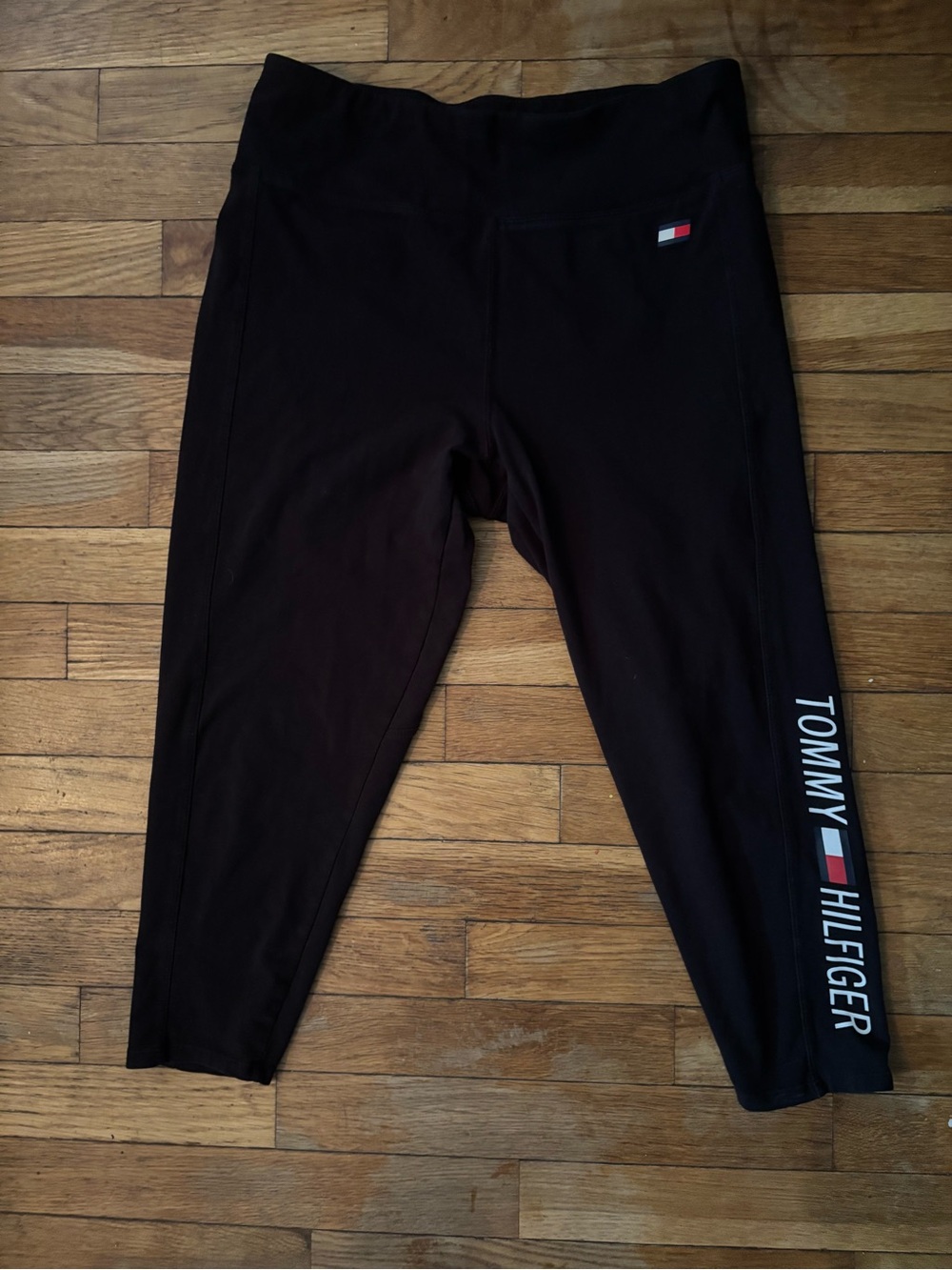 Tommy Hilfiger Black Leggings with Side Logo